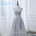 Elegante formal de lentejuelas perlas perlas Sashes Lace Prom Dress